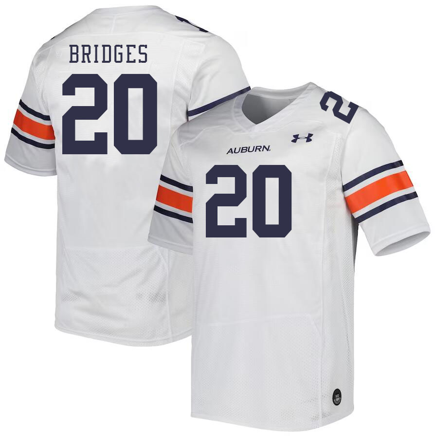 Men's Auburn Tigers #20 Cayden Bridges White 2023 College Stitched Football Jersey